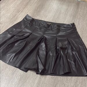 Shinestar Black Pleated Skater Skirt